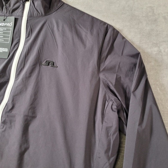 J. Lindenberg Windbreaker Stretch Full Zip Black Mens‎ Size Large NEW - Picture 3 of 13